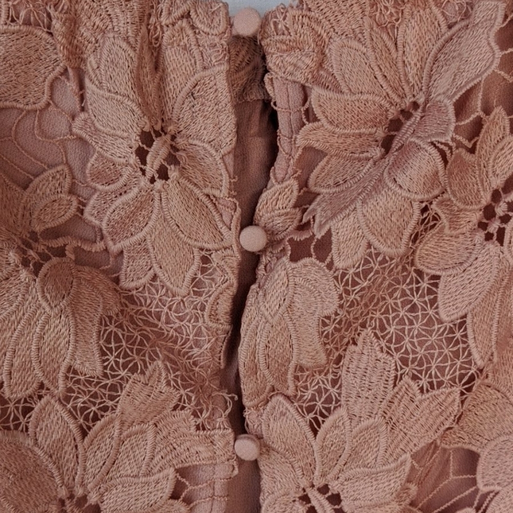 Kendall & Kylie Pink Floral Lace Top, sz: S - Picture 7 of 9
